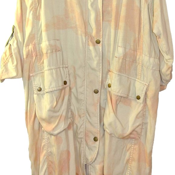 Free People 'Faded Camo' Duster Jacket XS/S to Med - Picture 8 of 11